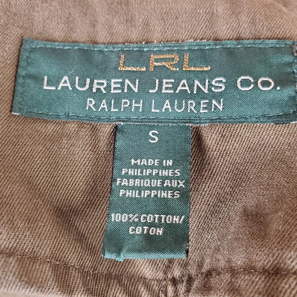 LRL Jeans Classic Twill Jacket Brown Size Small Ralph Lauren Preppy Academia - Picture 2 of 12